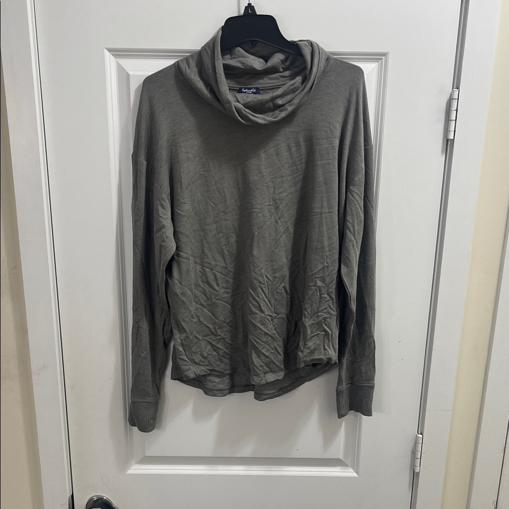 Splendid - Olive  Long Sleeve Cowl Neck Top large